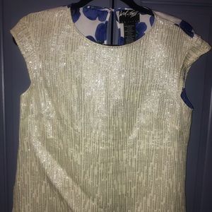 Lord & Taylor metallic top